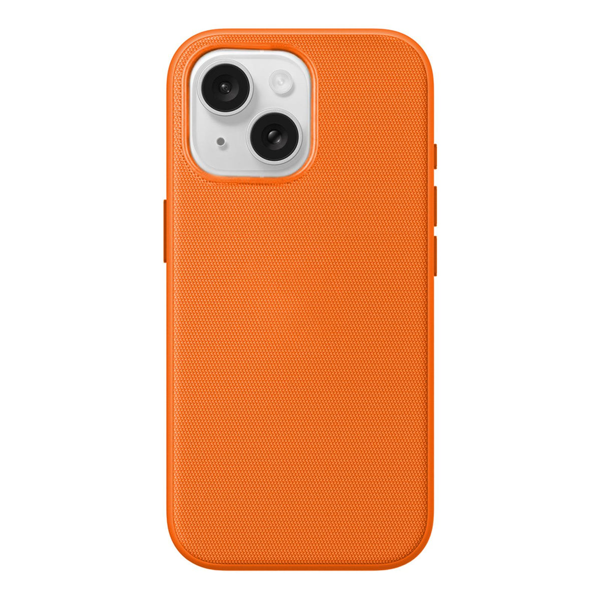 For iPhone 14 Pro Max Official Tech Fabric Texture Side-Adhesive TPU Magnetic Phone Case with Camera Button - Orange - SYA003209513F