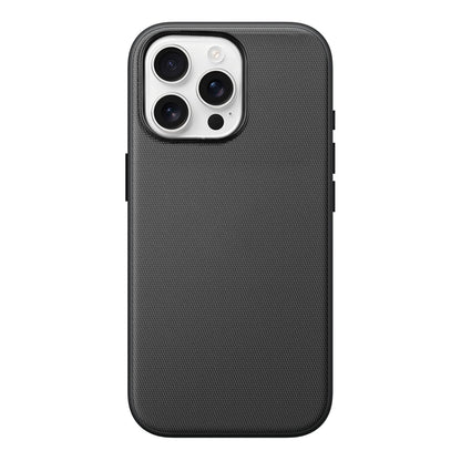 For iPhone 18 Pro Max Official Tech Fabric Texture Side-Adhesive TPU Magnetic Phone Case with Camera Button - Black - SYA003209517B