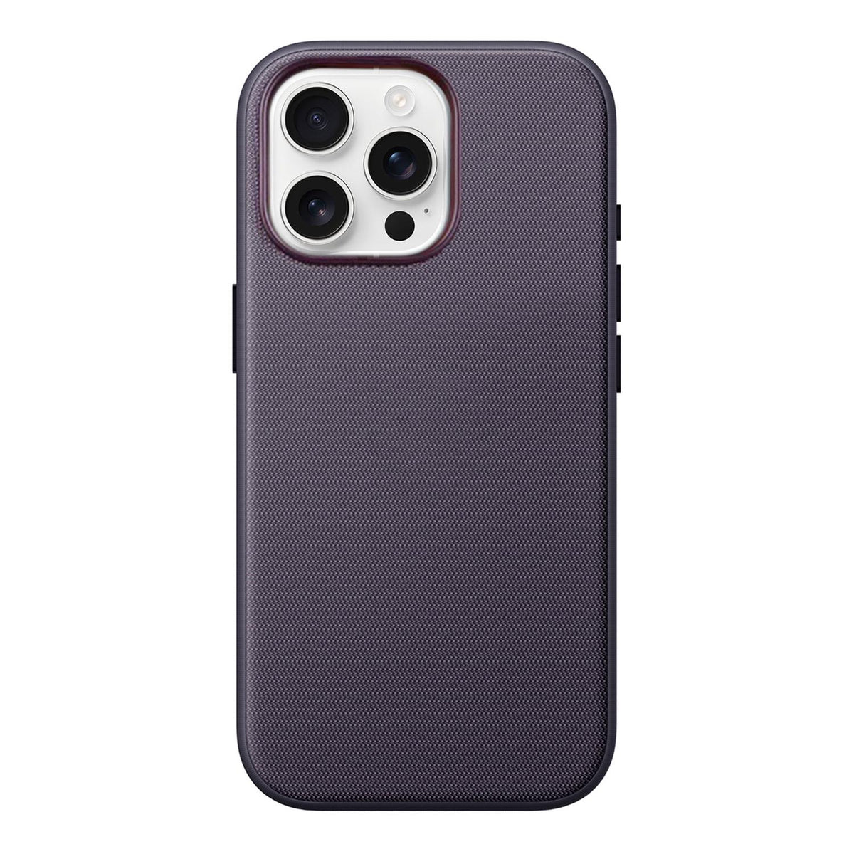 For iPhone 18 Pro Max Official Tech Fabric Texture Side-Adhesive TPU Magnetic Phone Case with Camera Button - Purple - SYA003209517E