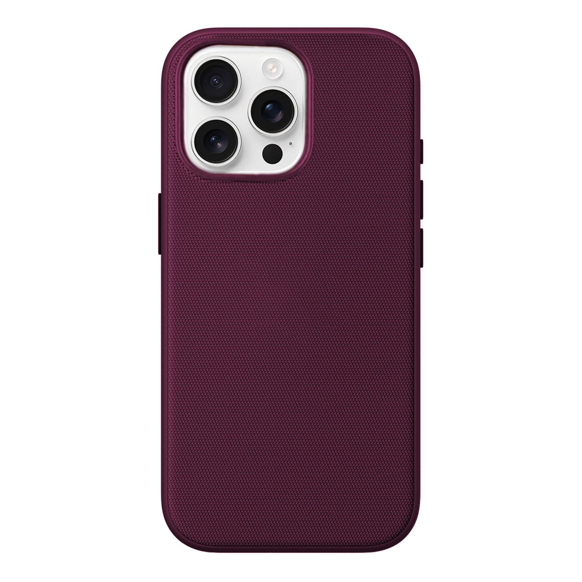 For iPhone 18 Pro Max Official Tech Fabric Texture Side-Adhesive TPU Magnetic Phone Case with Camera Button - Cherry Red - SYA003209517H