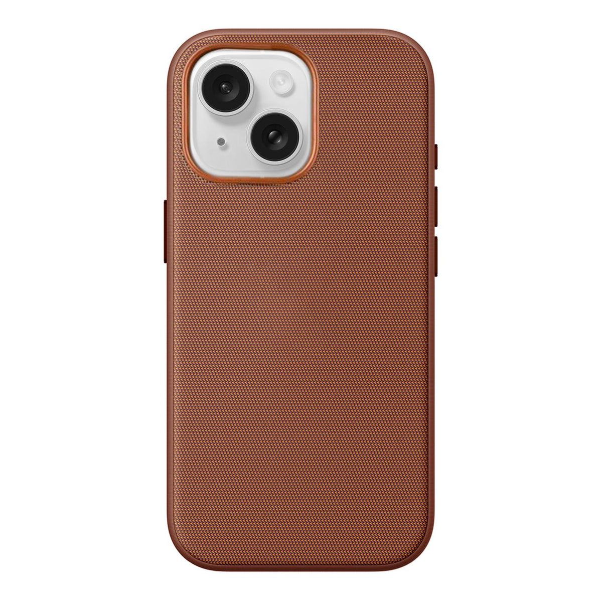 For iPhone 18 Pro Official Tech Fabric Texture Side-Adhesive TPU Magnetic Phone Case with Camera Button - Brown - SYA003209518A