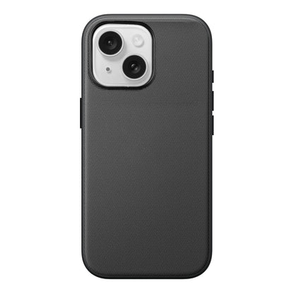 For iPhone 18 Pro Official Tech Fabric Texture Side-Adhesive TPU Magnetic Phone Case with Camera Button - Black - SYA003209518B