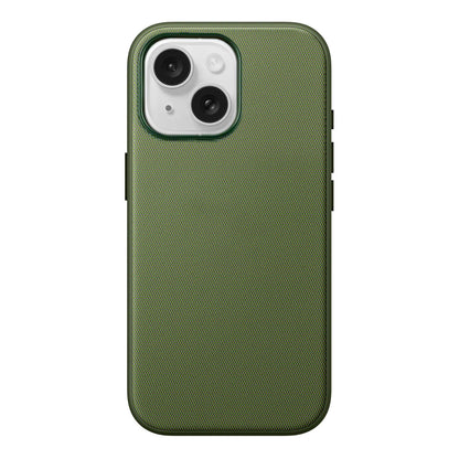 For iPhone 18 Pro Official Tech Fabric Texture Side-Adhesive TPU Magnetic Phone Case with Camera Button - Green - SYA003209518D