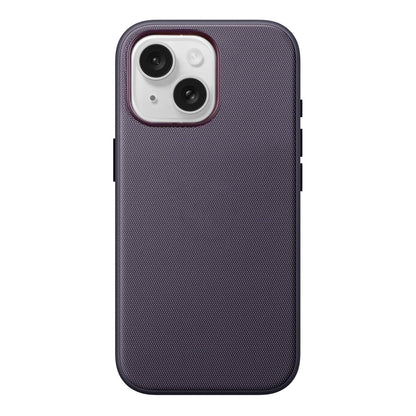 For iPhone 18 Pro Official Tech Fabric Texture Side-Adhesive TPU Magnetic Phone Case with Camera Button - Purple - SYA003209518E