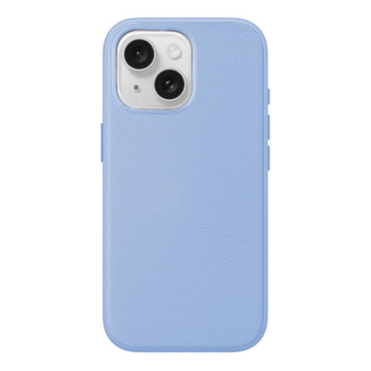For iPhone 18 Pro Official Tech Fabric Texture Side-Adhesive TPU Magnetic Phone Case with Camera Button - Light Blue - SYA003209518G