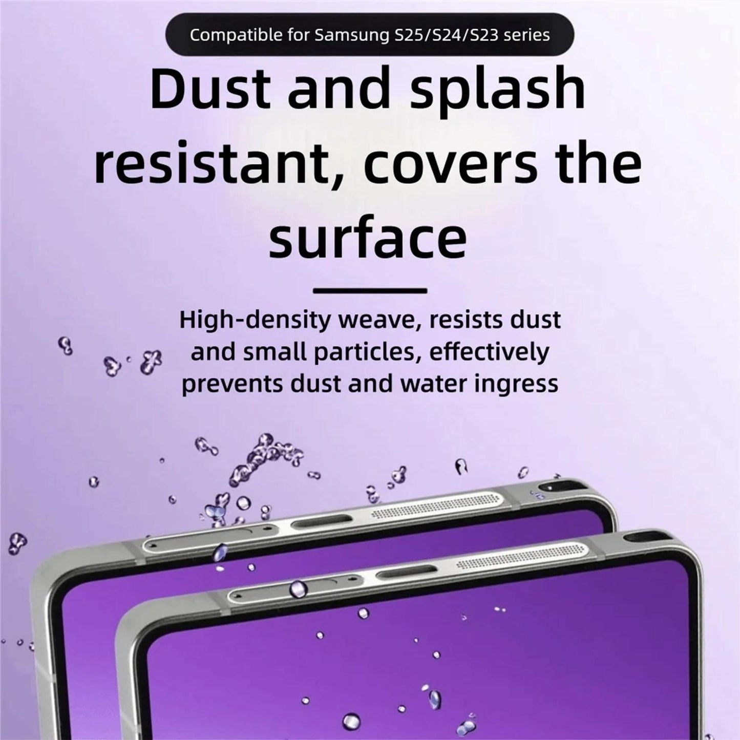 For Samsung Galaxy S25 Ultra 5G 5pcs High-Density Metallic Integrated Speaker Dust Cover(Gold)