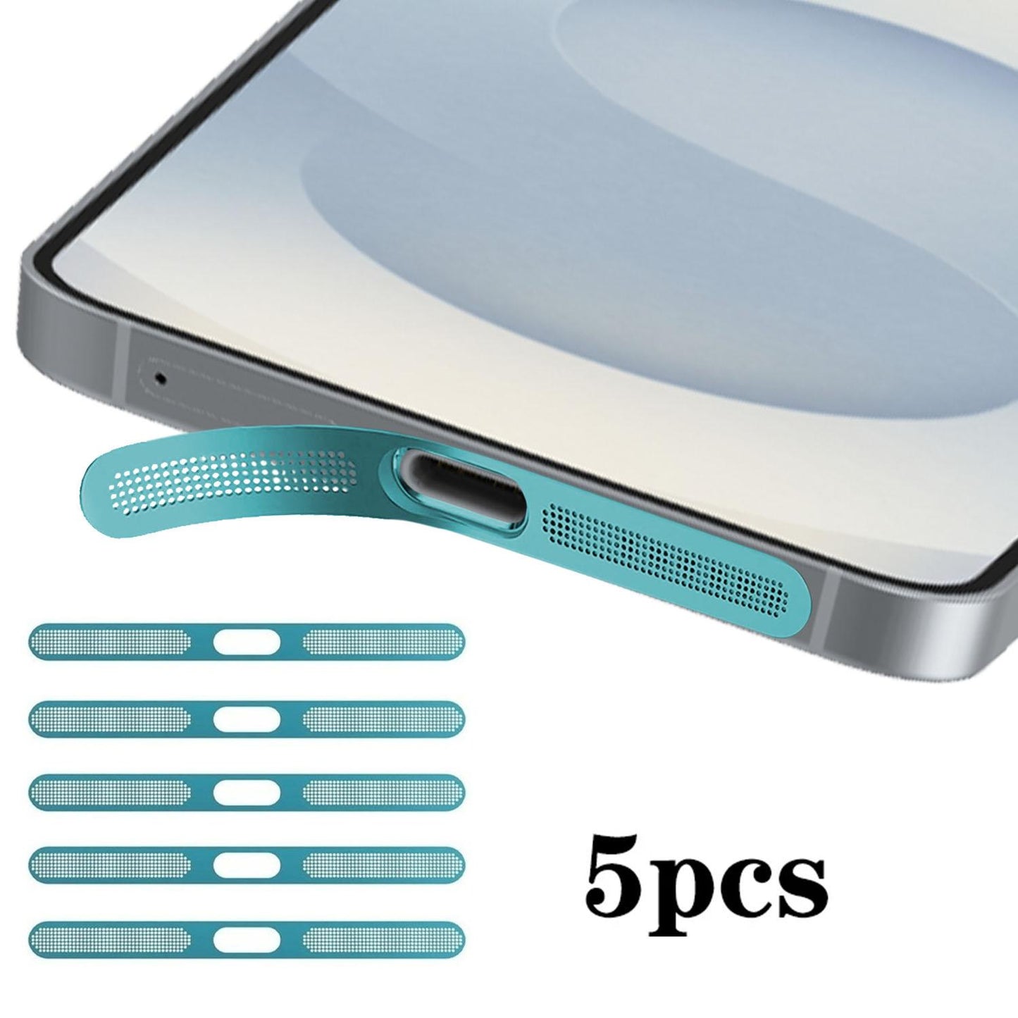 For Samsung Galaxy S26+ 5G 5pcs High-Density Metallic Integrated Speaker Dust Cover(Blue)