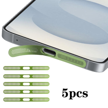 For Samsung Galaxy S26+ 5G 5pcs High-Density Metallic Integrated Speaker Dust Cover(Green)