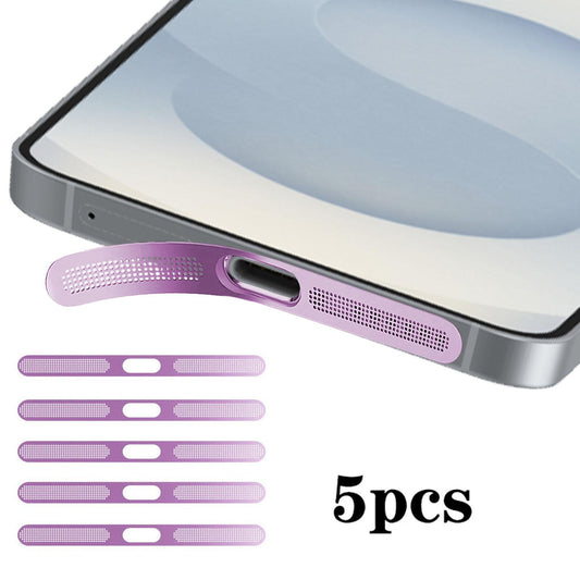 For Samsung Galaxy S26+ 5G 5pcs High-Density Metallic Integrated Speaker Dust Cover(Purple)