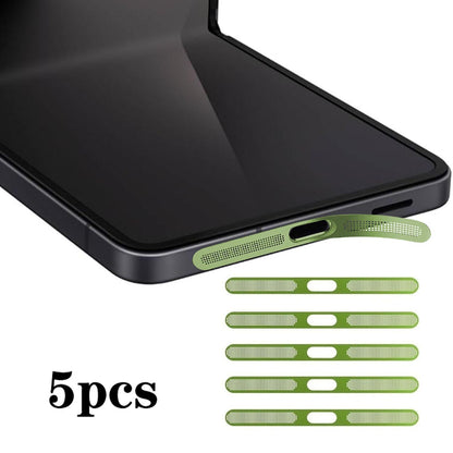 For Samsung Galaxy Z Flip7 5G 5pcs High-Density Metallic Integrated Speaker Dust Cover(Green)