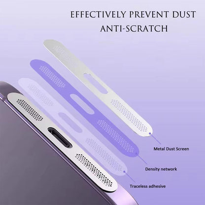 For Samsung Galaxy S24+ 5G 5pcs High-Density Metallic Integrated Speaker Dust Cover(Black)