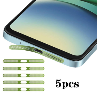 For Redmi 15 5pcs High-Density Metallic Integrated Speaker Dust Cover(Green)