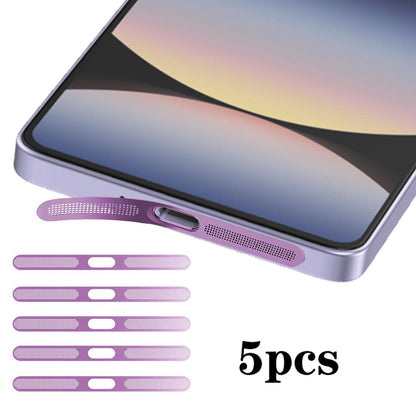 For Redmi Note14S 5pcs High-Density Metallic Integrated Speaker Dust Cover(Purple)