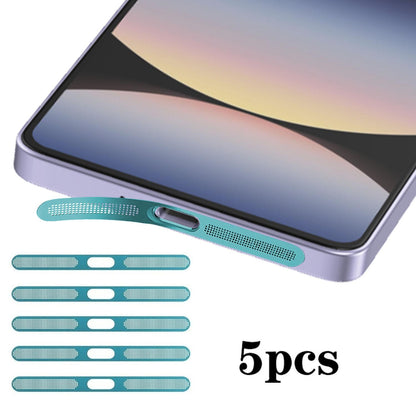 For Redmi Note14 Pro+ 5pcs High-Density Metallic Integrated Speaker Dust Cover(Blue)