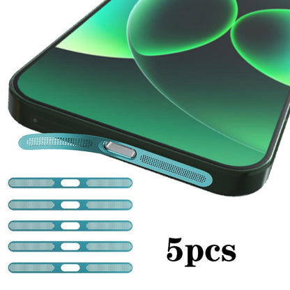 For Xiaomi 17 Pro Max 5pcs High-Density Metallic Integrated Speaker Dust Cover(Blue)