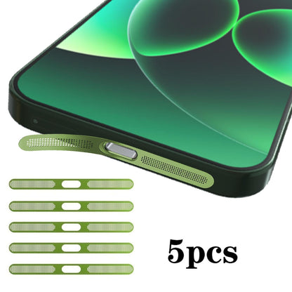 For Xiaomi 17 Pro Max 5pcs High-Density Metallic Integrated Speaker Dust Cover(Green)