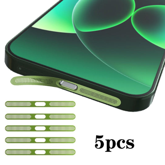 For Xiaomi 17 Pro Max 5pcs High-Density Metallic Integrated Speaker Dust Cover(Green)