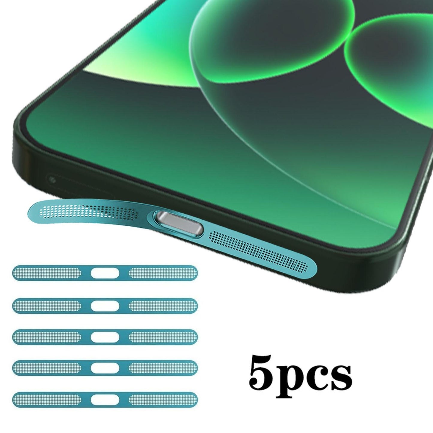 For Xiaomi 17 Pro 5pcs High-Density Metallic Integrated Speaker Dust Cover(Blue)