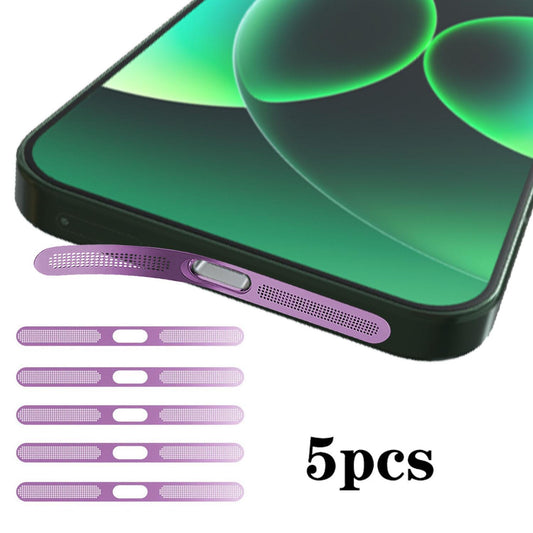 For Xiaomi 17 Pro 5pcs High-Density Metallic Integrated Speaker Dust Cover(Purple)
