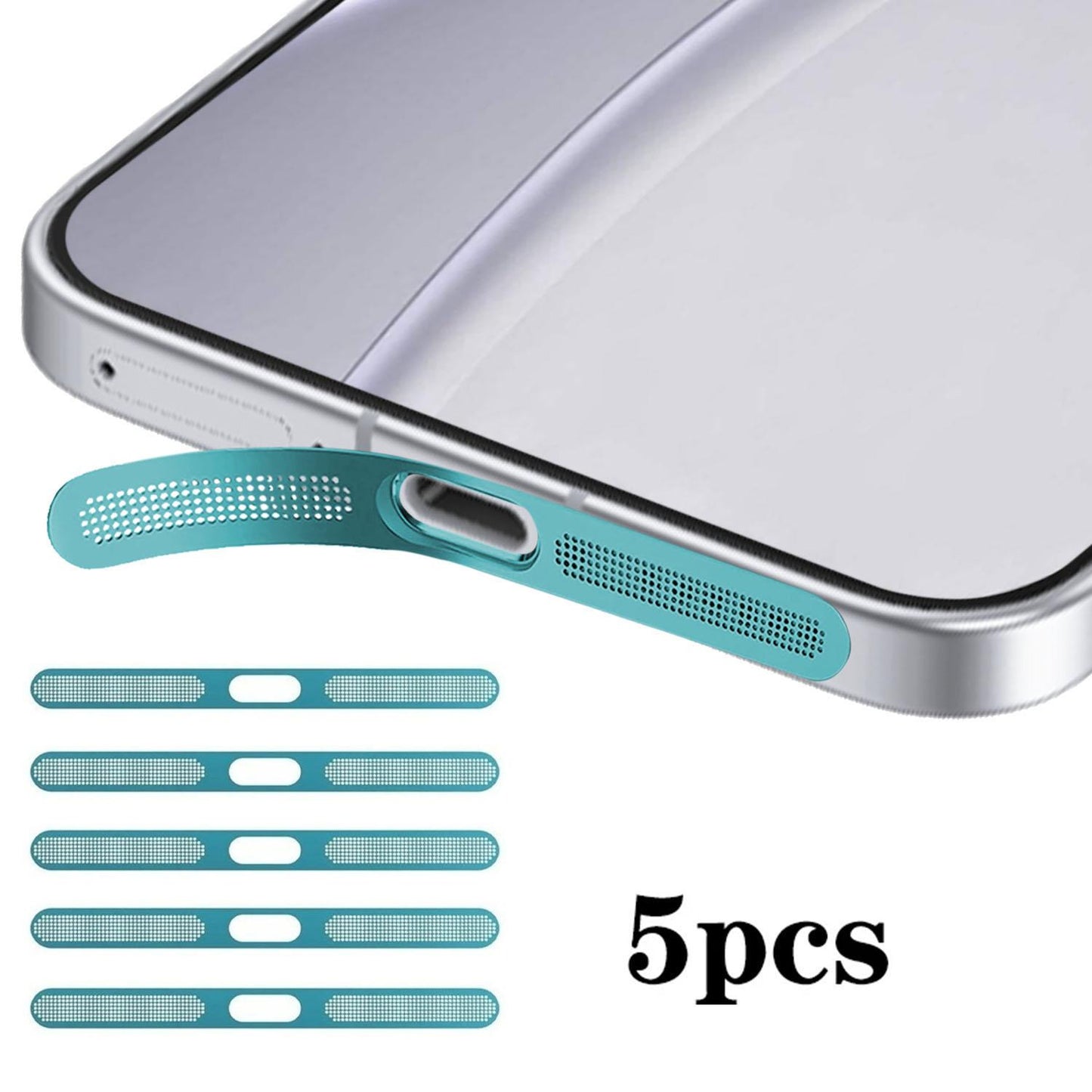 For OPPO Reno15 5pcs High-Density Metallic Integrated Speaker Dust Cover(Blue)