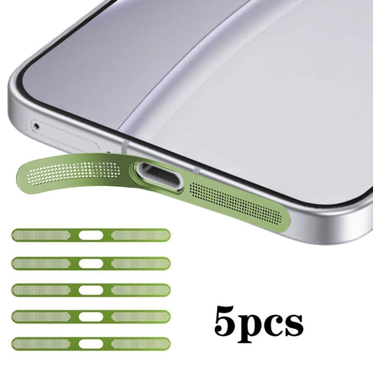 For OPPO Reno15 5pcs High-Density Metallic Integrated Speaker Dust Cover(Green)