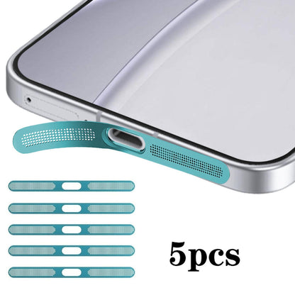 For OPPO Reno15 Pro Max 5pcs High-Density Metallic Integrated Speaker Dust Cover(Blue)