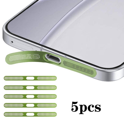 For OPPO Reno15 FS 5pcs High-Density Metallic Integrated Speaker Dust Cover(Green)