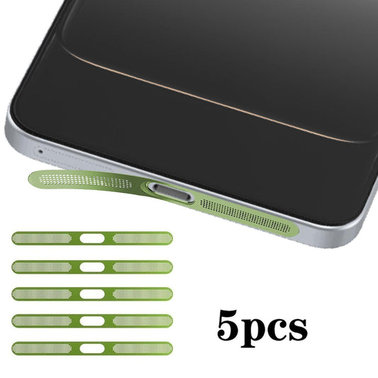 For OnePlus 13s 5pcs High-Density Metallic Integrated Speaker Dust Cover(Green)