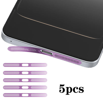 For OnePlus 13s 5pcs High-Density Metallic Integrated Speaker Dust Cover(Purple)