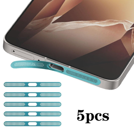 For OnePlus 13R 5pcs High-Density Metallic Integrated Speaker Dust Cover(Blue)