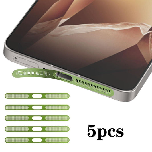 For OnePlus 13R 5pcs High-Density Metallic Integrated Speaker Dust Cover(Green)