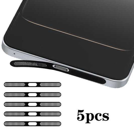 For OnePlus Ace 5 Ultra 5pcs High-Density Metallic Integrated Speaker Dust Cover(Black)