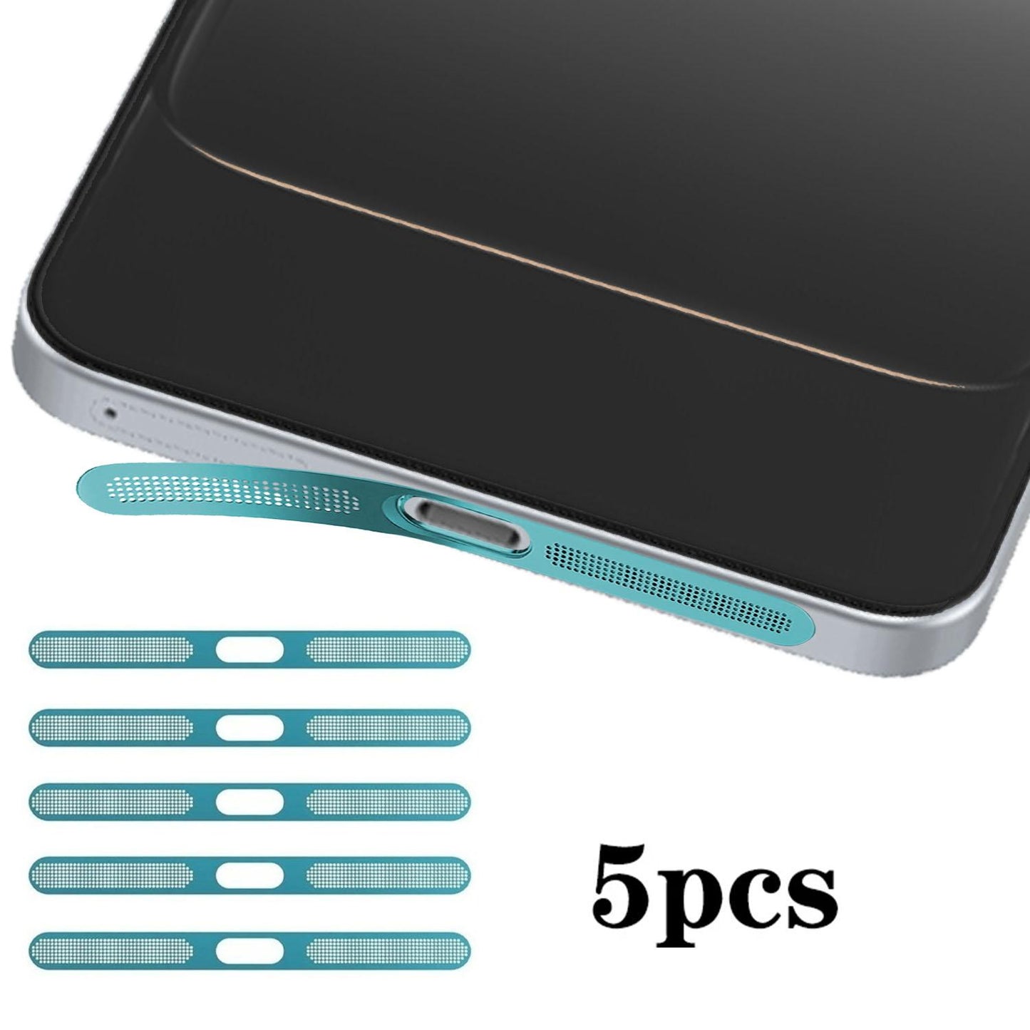For OnePlus Ace 5 Ultra 5pcs High-Density Metallic Integrated Speaker Dust Cover(Blue)