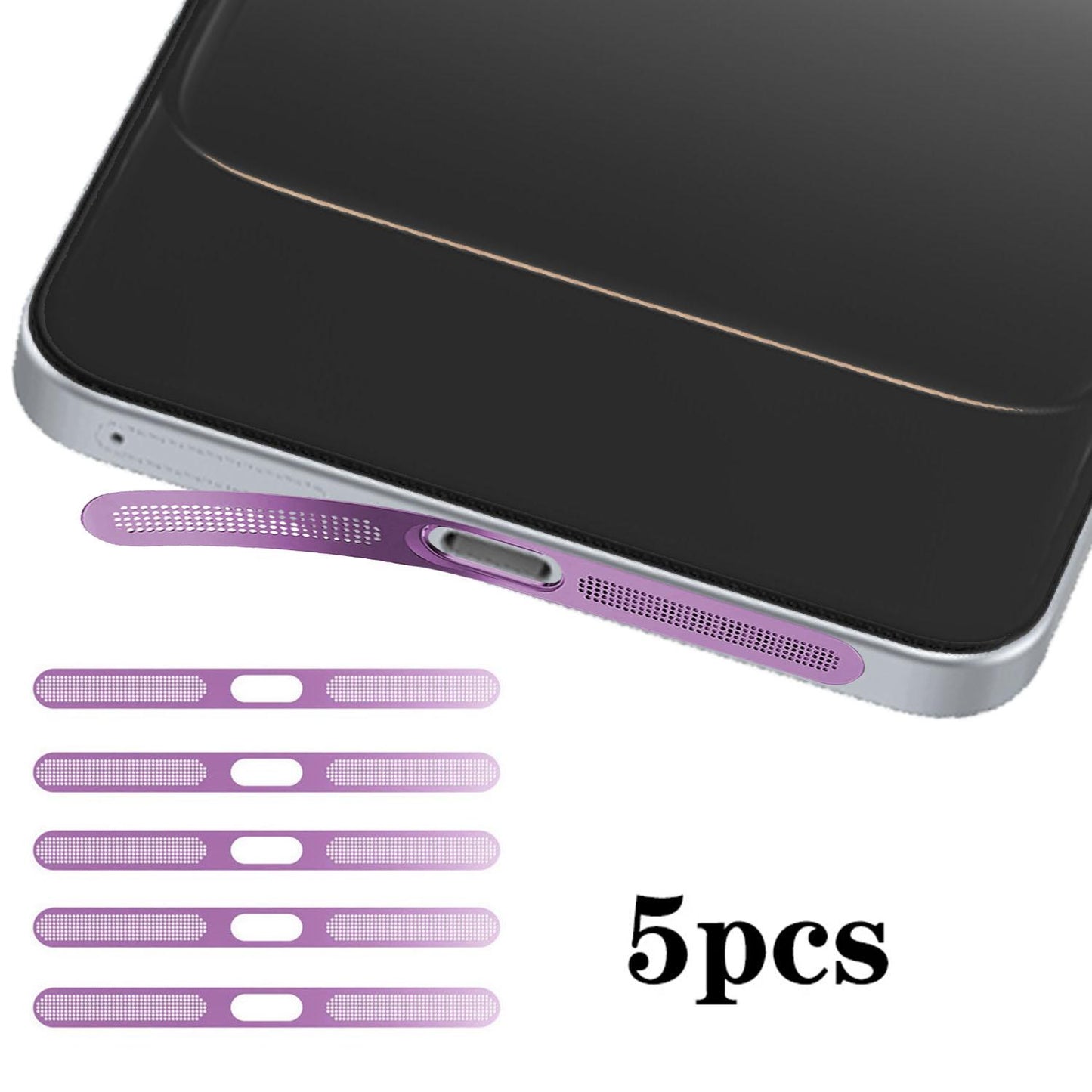 For OnePlus Ace 5 Ultra 5pcs High-Density Metallic Integrated Speaker Dust Cover(Purple)