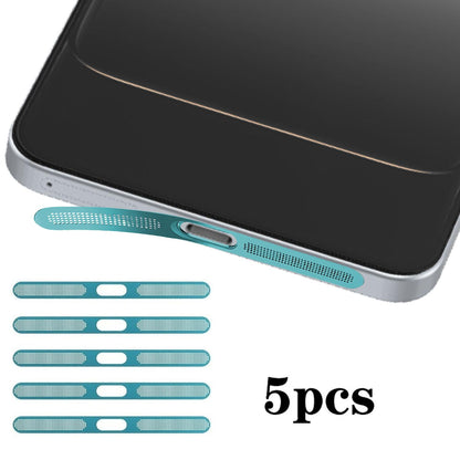 For OnePlus Ace 5 Racing 5pcs High-Density Metallic Integrated Speaker Dust Cover(Blue)