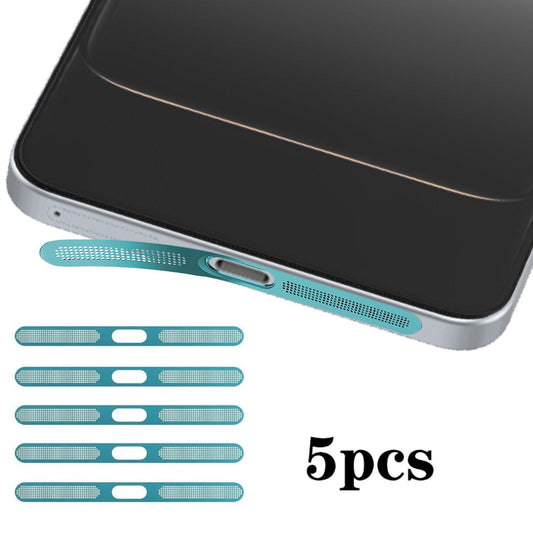For OnePlus Ace 5 Racing 5pcs High-Density Metallic Integrated Speaker Dust Cover(Blue)