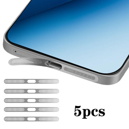 For Honor Win 5G 5pcs High-Density Metallic Integrated Speaker Dust Cover(Silver)