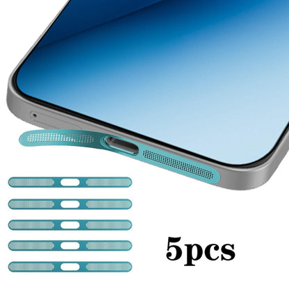 For Honor Win 5G 5pcs High-Density Metallic Integrated Speaker Dust Cover(Blue)