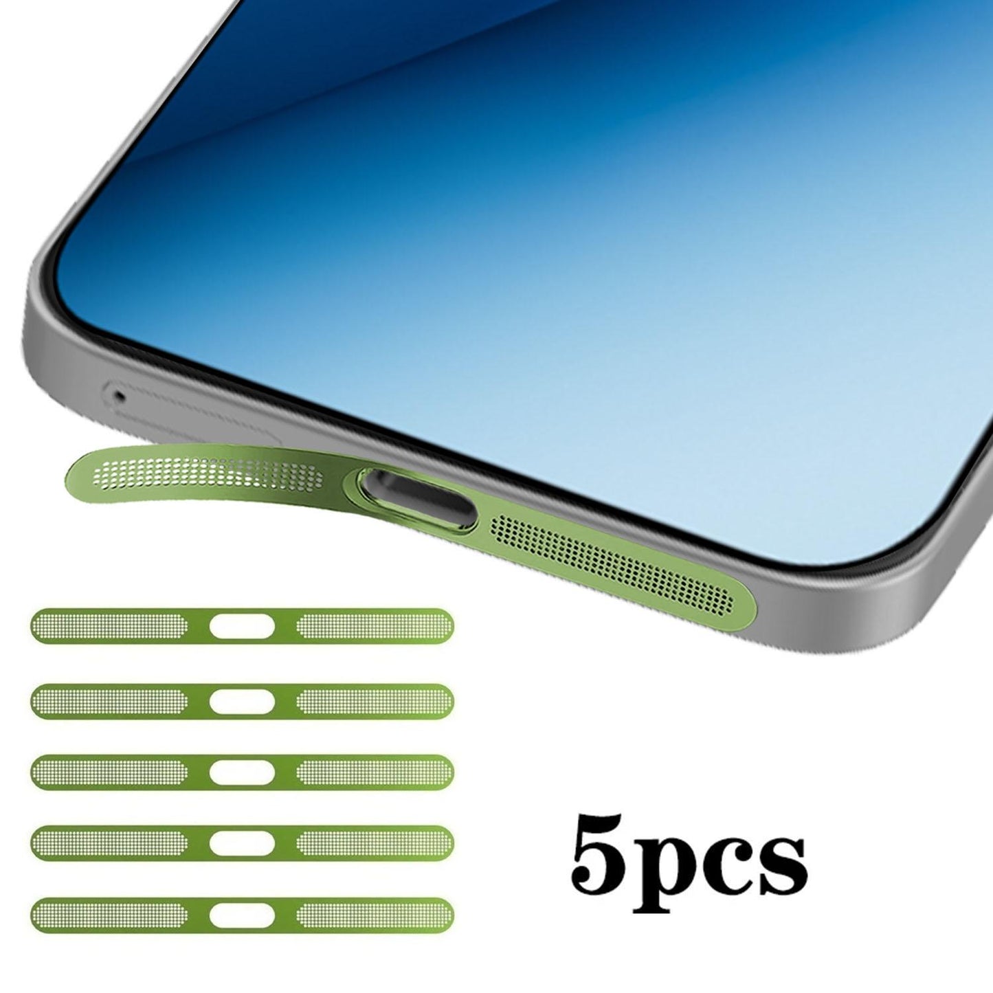 For Honor Win 5G 5pcs High-Density Metallic Integrated Speaker Dust Cover(Green)