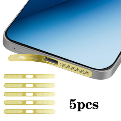 For Honor Win RT 5G 5pcs High-Density Metallic Integrated Speaker Dust Cover(Gold)