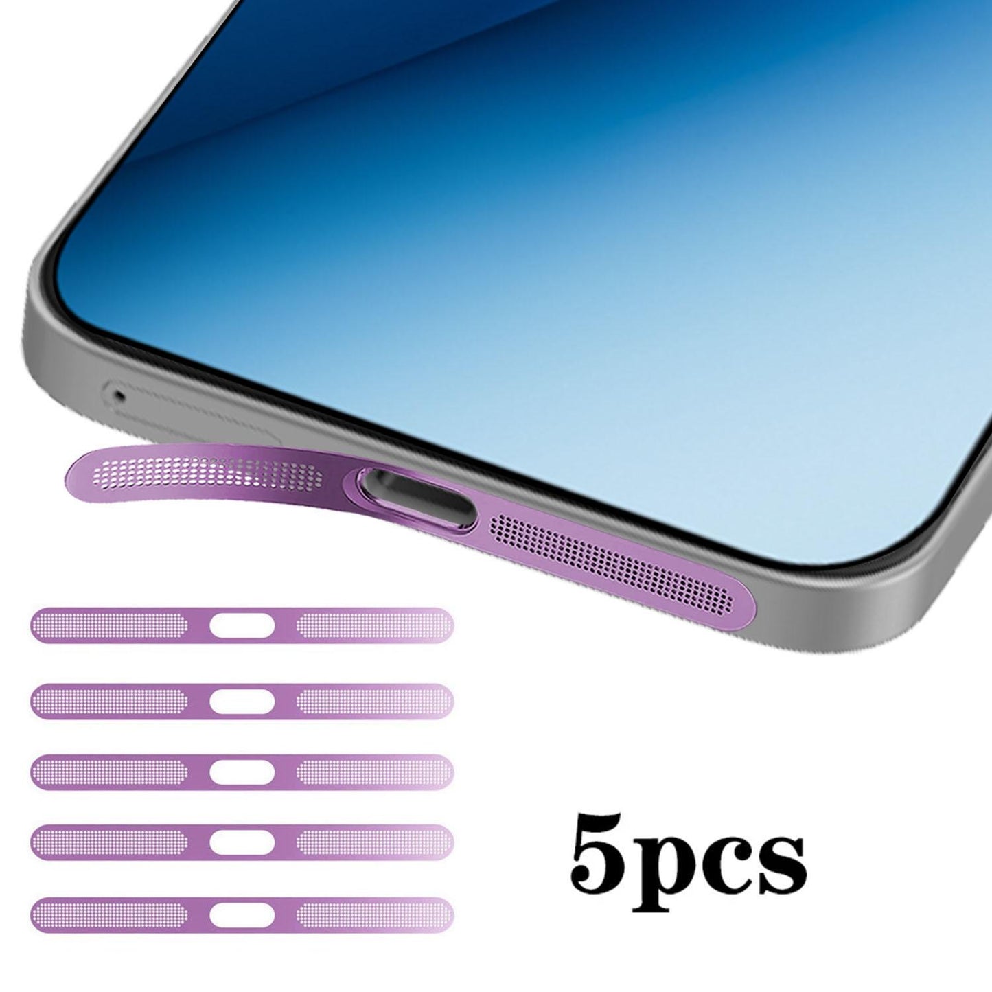 For Honor Win RT 5G 5pcs High-Density Metallic Integrated Speaker Dust Cover(Purple)