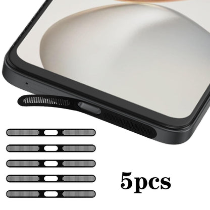 For Honor 400 Smart 5G 5pcs High-Density Metallic Integrated Speaker Dust Cover(Black)