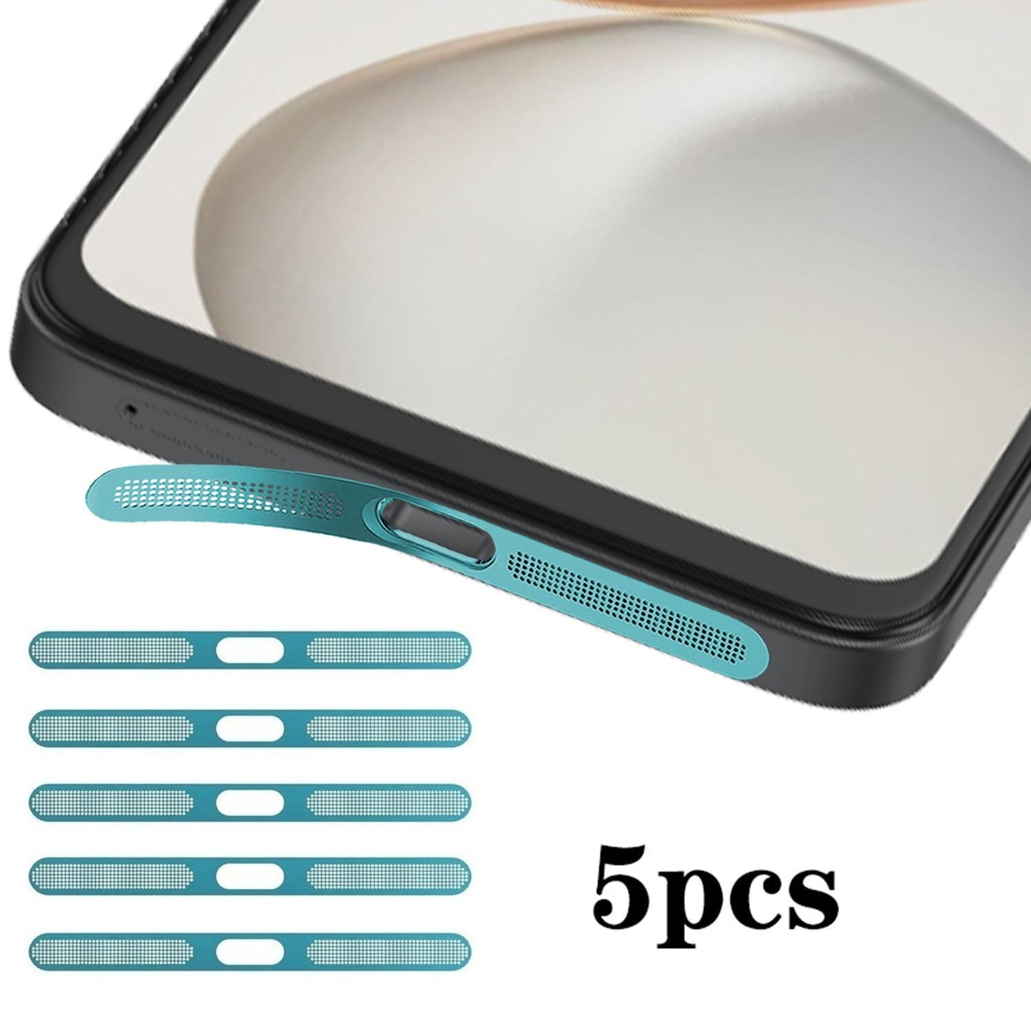 For Honor 400 Smart 5G 5pcs High-Density Metallic Integrated Speaker Dust Cover(Blue)