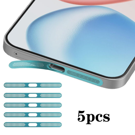 For Honor 400 Pro Global 160.8mm 5pcs High-Density Metallic Integrated Speaker Dust Cover(Blue)