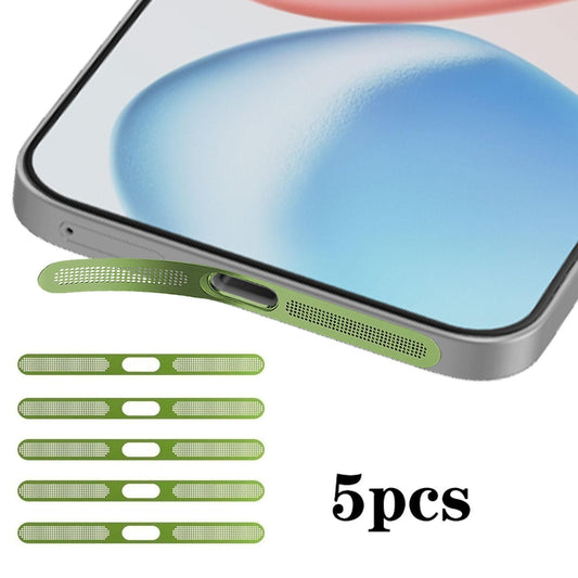 For Honor 400 Global 156.5mm 5pcs High-Density Metallic Integrated Speaker Dust Cover(Green)