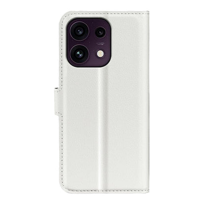 For OPPO Reno16 F / FS Litchi Texture Horizontal Flip Leather Phone Case with Holder - White - SYA003245910B
