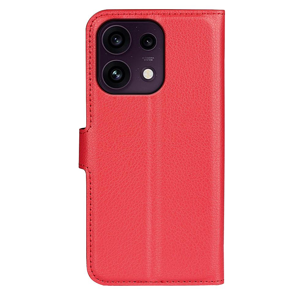 For OPPO Reno16 F / FS Litchi Texture Horizontal Flip Leather Phone Case with Holder - Red - SYA003245910C