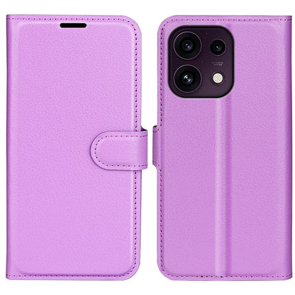 For OPPO Reno16 F / FS Litchi Texture Horizontal Flip Leather Phone Case with Holder - Purple - SYA003245910E