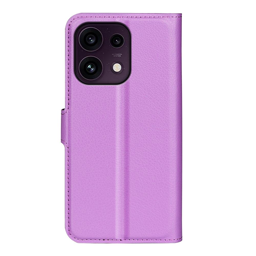 For OPPO Reno16 F / FS Litchi Texture Horizontal Flip Leather Phone Case with Holder - Purple - SYA003245910E