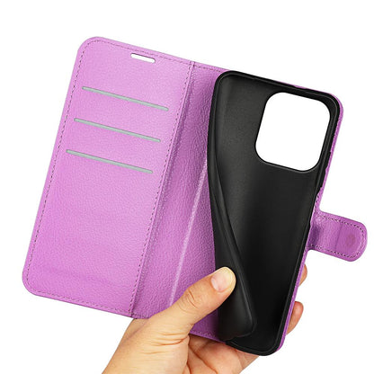 For OPPO Reno16 F / FS Litchi Texture Horizontal Flip Leather Phone Case with Holder - Purple - SYA003245910E
